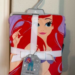 Brand New Disney Ariel Kids Pajama Set - Purple and Teal